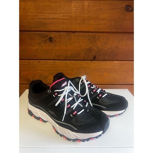 Avia Womans Walking Sneakers Sz 9.5 Black/Pink - Picture 1 of 8